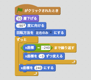 鳥を動かすスクリプト