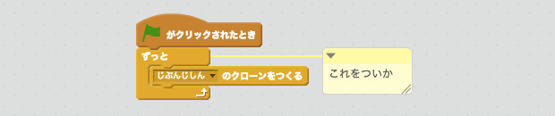 りんごのクローンをたくさんつくるスクリプト